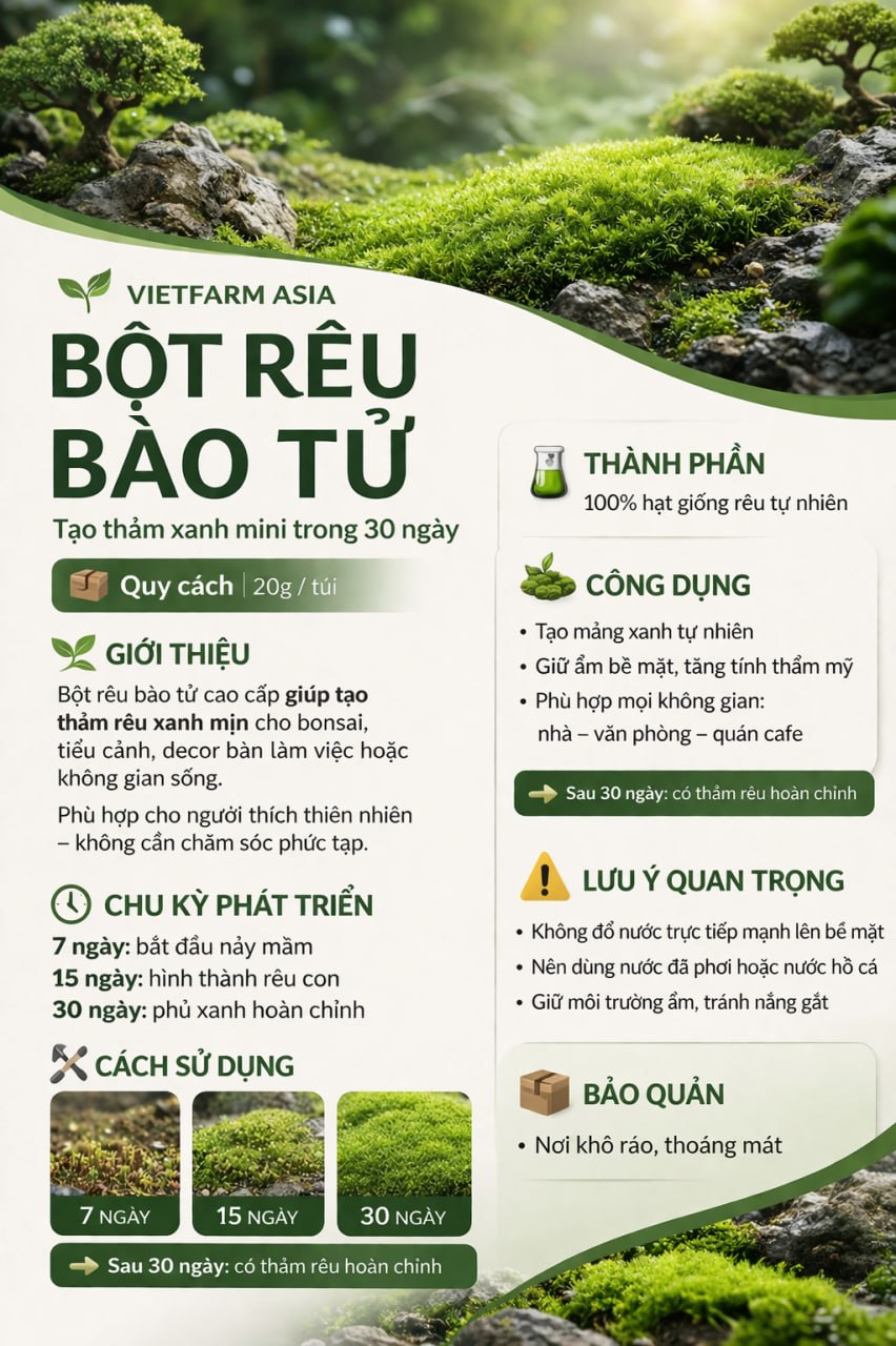 Túi Rêu Bào Tử 20gr 2